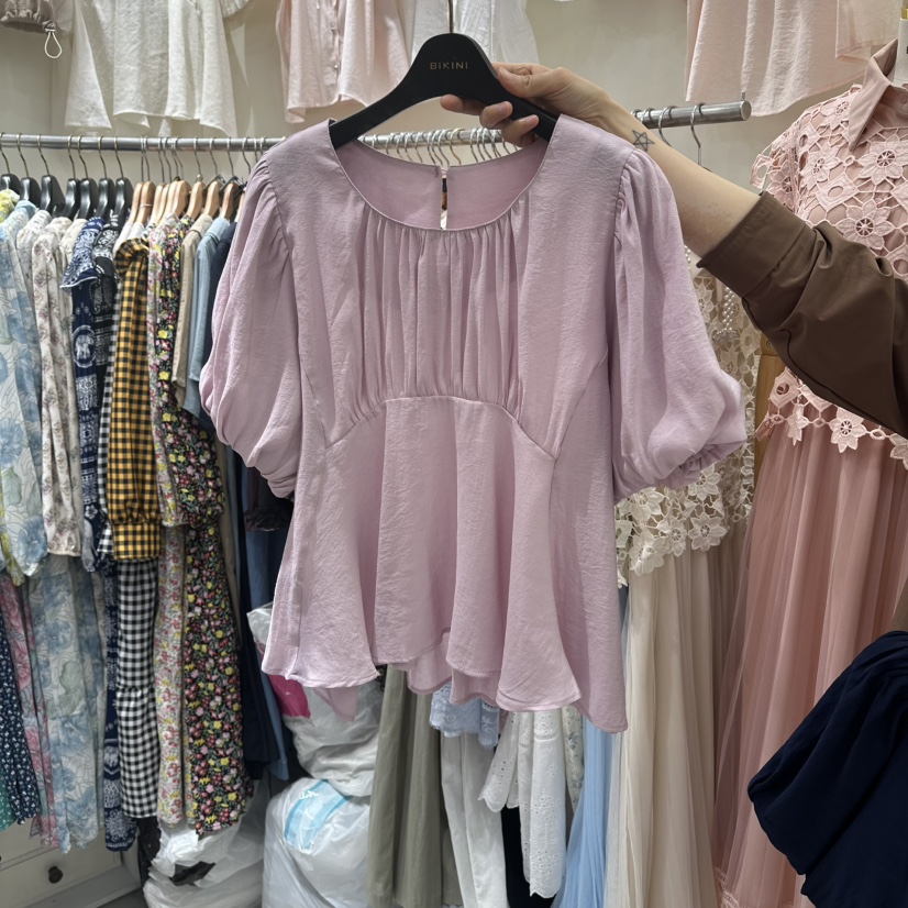 BIKINI東大門實拍韓國女士新品職業26春夏襯衫蕾絲衫不含項鏈BIKINI襯衫/蕾絲衫圖色2