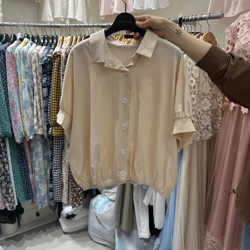 BIKINI東大門實拍韓國女裝新品休閑26夏季人氣襯衫蕾絲衫BIKINI襯衫/蕾絲衫圖色1