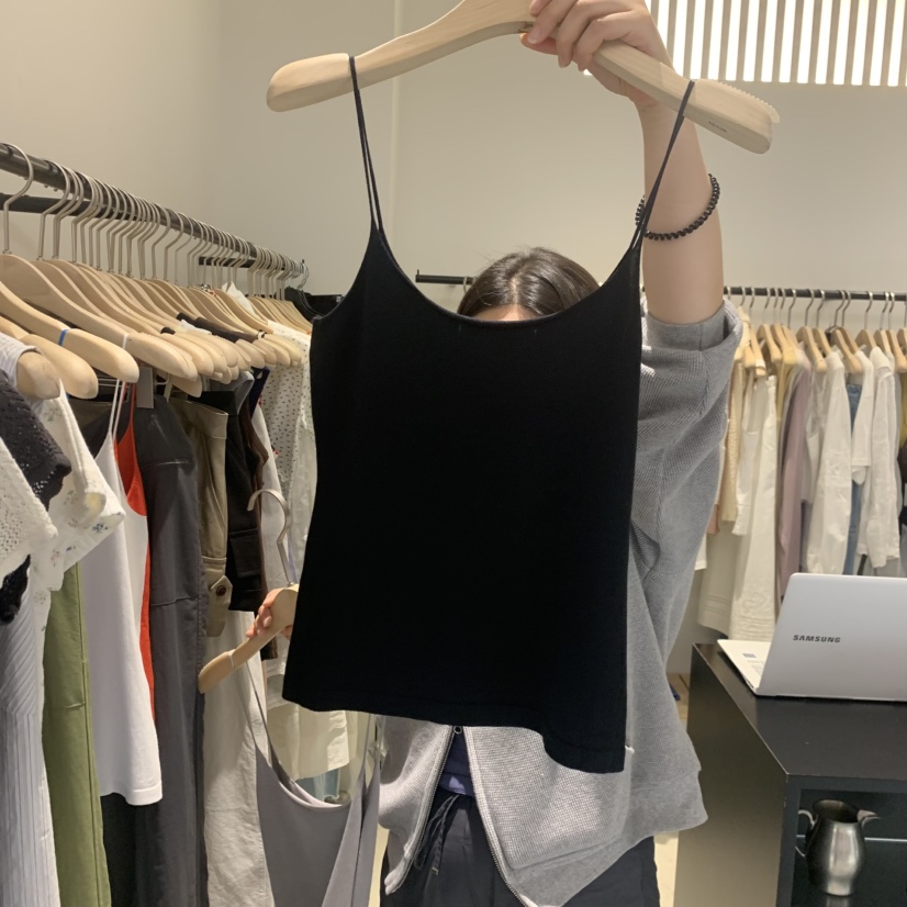 PLATE韓國代購女士新品26春夏時尚熱賣休閑26夏季吊帶背心無袖PLATE吊帶/背心圖色5
