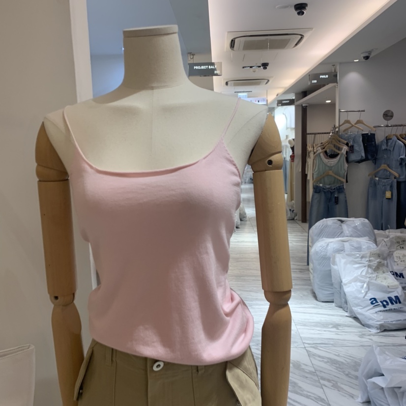 PLATE韓國代購女士新品26春夏時尚熱賣休閑26夏季吊帶背心無袖PLATE吊帶/背心圖色6