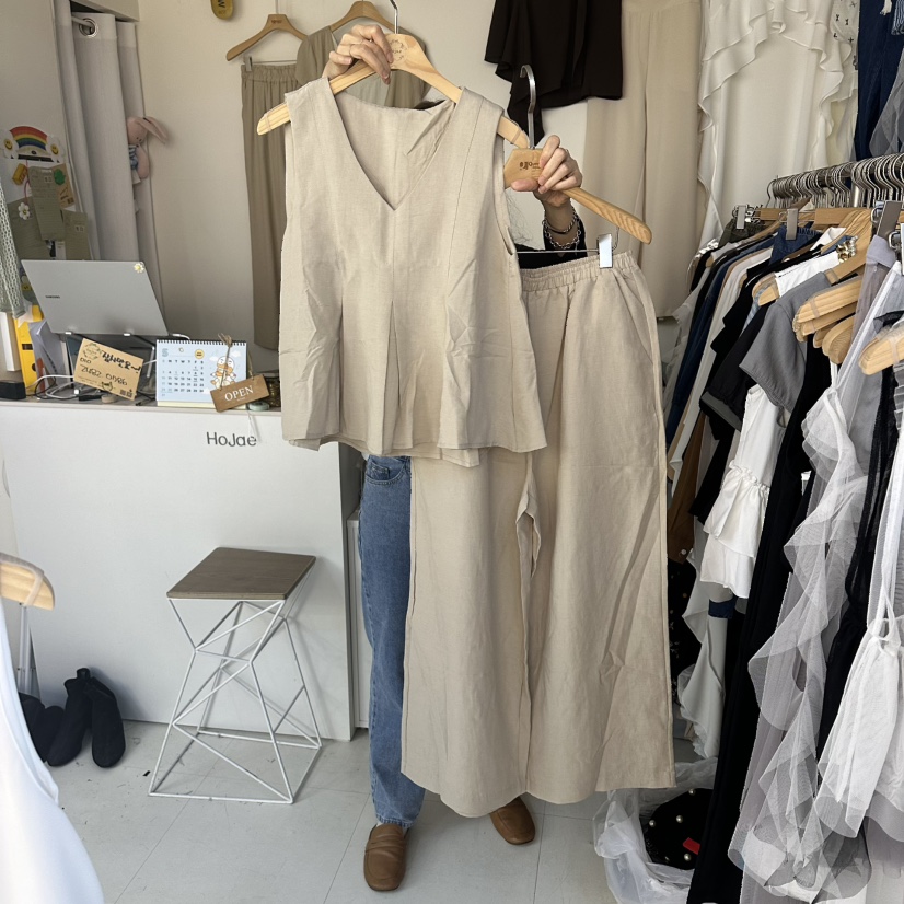 HOJAE韓國直郵女裝新品26夏季人氣職業時尚推薦休閑26春夏套裝MID-LEVEL JUMP套裝圖色2
