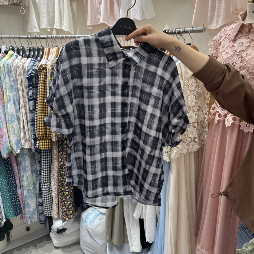 BIKINI韓國東大門直郵女士新品時尚人氣推薦26春夏襯衫蕾絲衫BIKINI襯衫/蕾絲衫圖色3