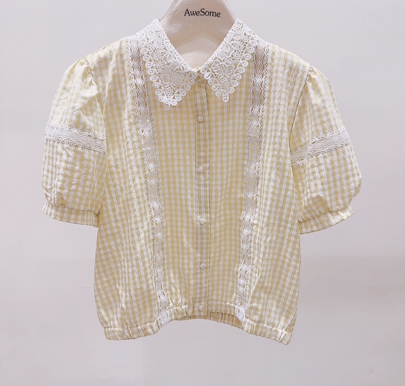 AWESOME-P韓國東大門代購女士新品時尚熱賣26夏季襯衫蕾絲衫AWESOME-P襯衫/蕾絲衫圖色2