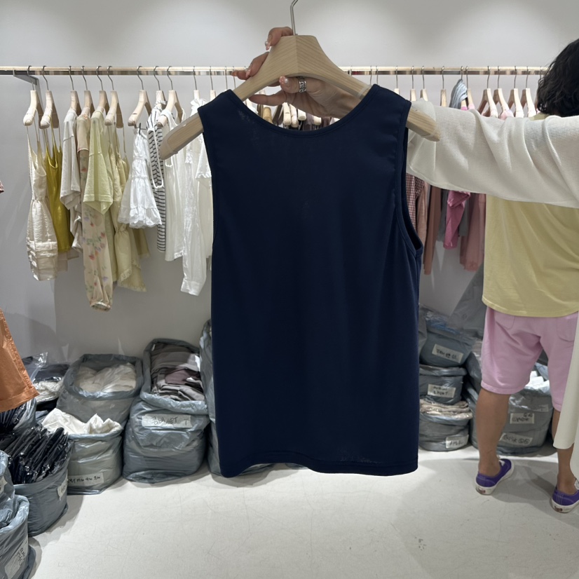 CONNAUGHT/DAILYJUD韓國直郵實拍女裝新款熱賣吊帶背心褶皺無袖CONNAUGHT/DAILYJUD吊帶/背心
