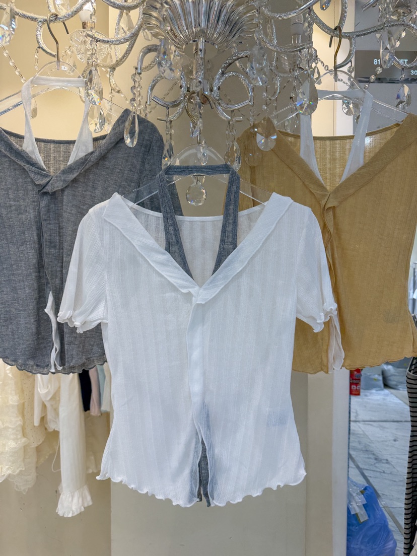 81 MARKET-L韓國直郵女裝新品熱賣26春夏襯衫蕾絲衫假兩件81 MARKET-L襯衫/蕾絲衫