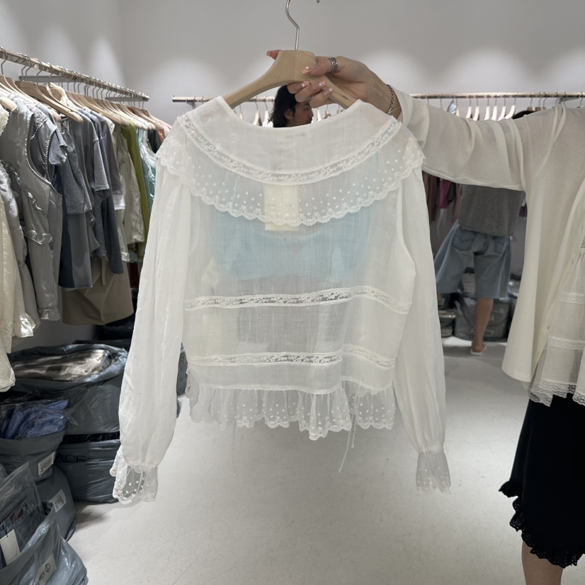 CONNAUGHT/DAILYJUD韓國直郵實拍女裝新款休閑襯衫蕾絲衫不含內搭CONNAUGHT/DAILYJUD襯衫/蕾絲衫