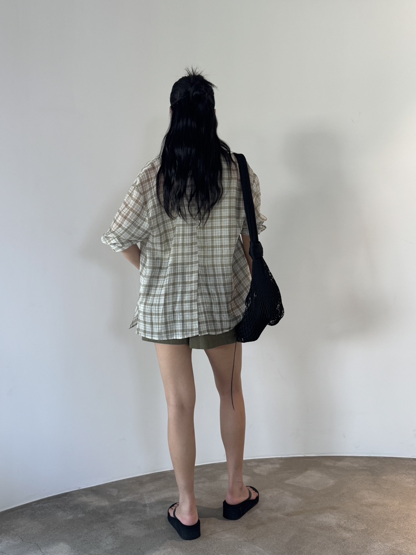 LIMLIMLIM韓國直郵女士新款26春夏推薦熱賣襯衫蕾絲衫格紋LIM LIM LIM襯衫/蕾絲衫