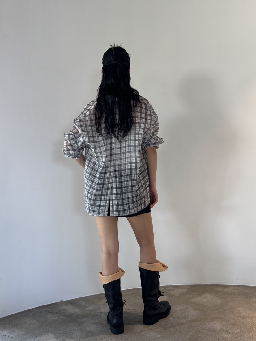 LIMLIMLIM韓國直郵女士新款26春夏推薦熱賣襯衫蕾絲衫格紋LIM LIM LIM襯衫/蕾絲衫