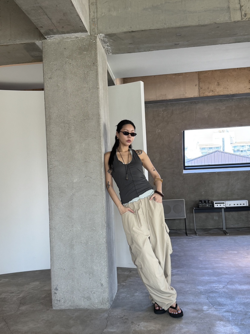 LIMLIMLIM韓國直郵實拍女士新款26春夏吊帶背心不含項鏈假兩件LIM LIM LIM吊帶/背心
