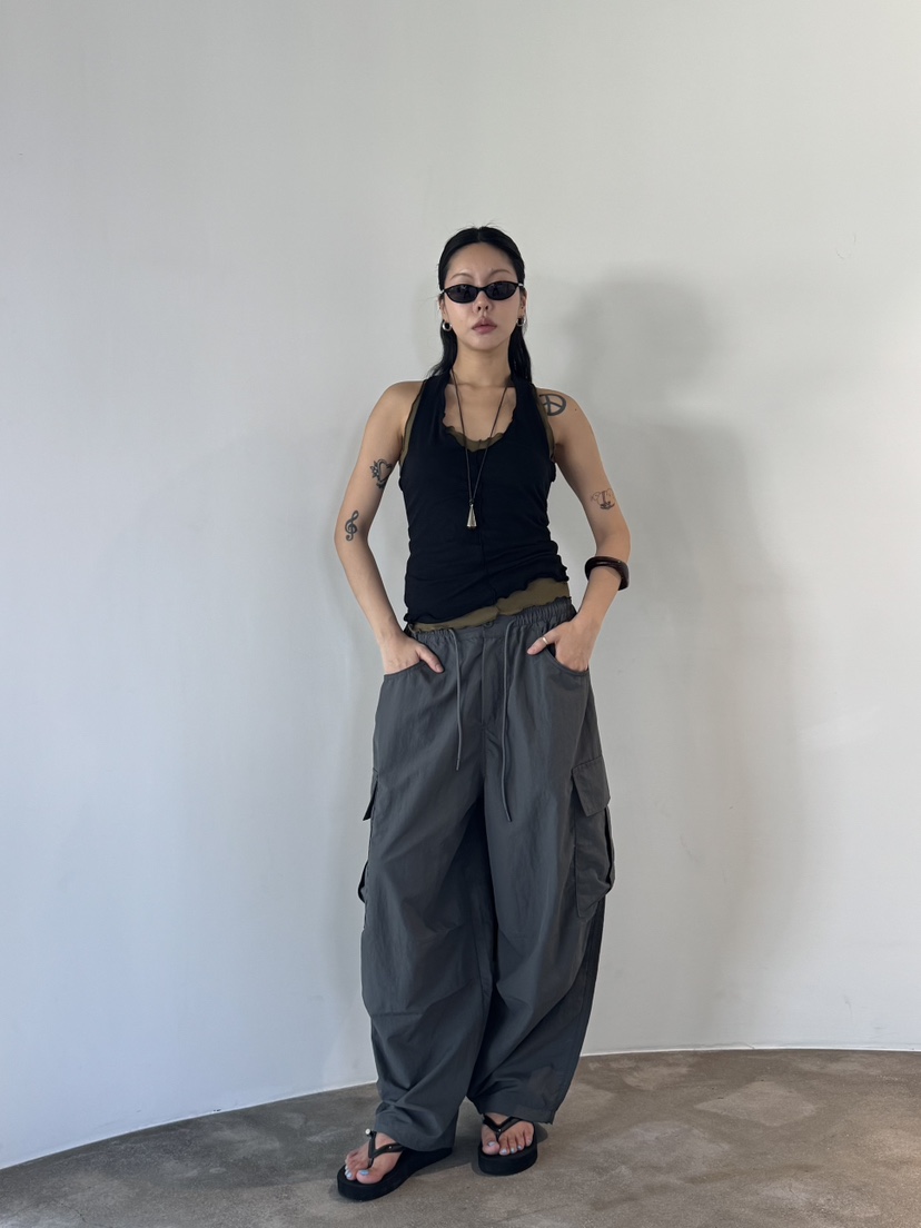 LIMLIMLIM韓國直郵實拍女士新款26春夏吊帶背心不含項鏈假兩件LIM LIM LIM吊帶/背心