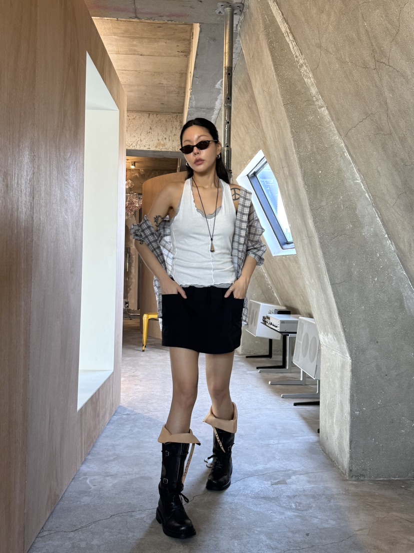 LIMLIMLIM韓國直郵實拍女士新款26春夏吊帶背心不含項鏈假兩件LIM LIM LIM吊帶/背心