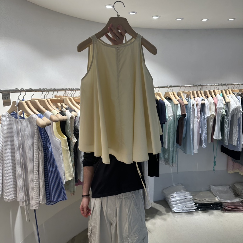 ROOM K-P韓國直郵女士新品時尚26夏季26春夏吊帶背心含腰繩roomk吊帶/背心