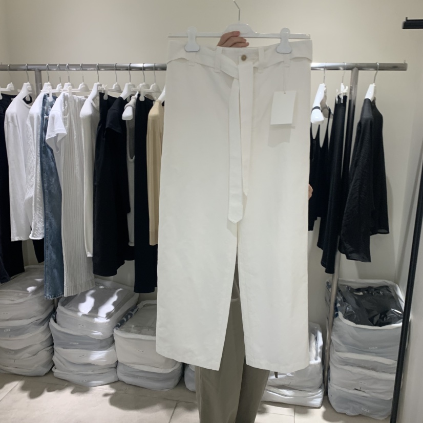 MASCULINE韓國直郵女裝新品推薦熱賣人氣休閑褲含腰帶亞麻MASCULINE休閑褲圖色1