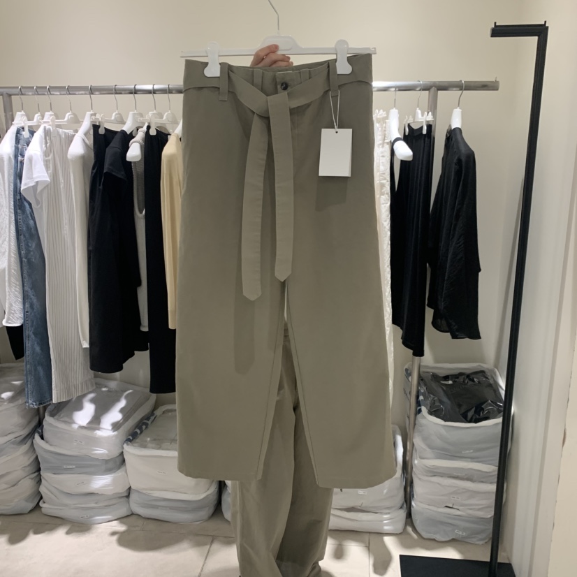 MASCULINE韓國直郵女裝新品推薦熱賣人氣休閑褲含腰帶亞麻MASCULINE休閑褲圖色2