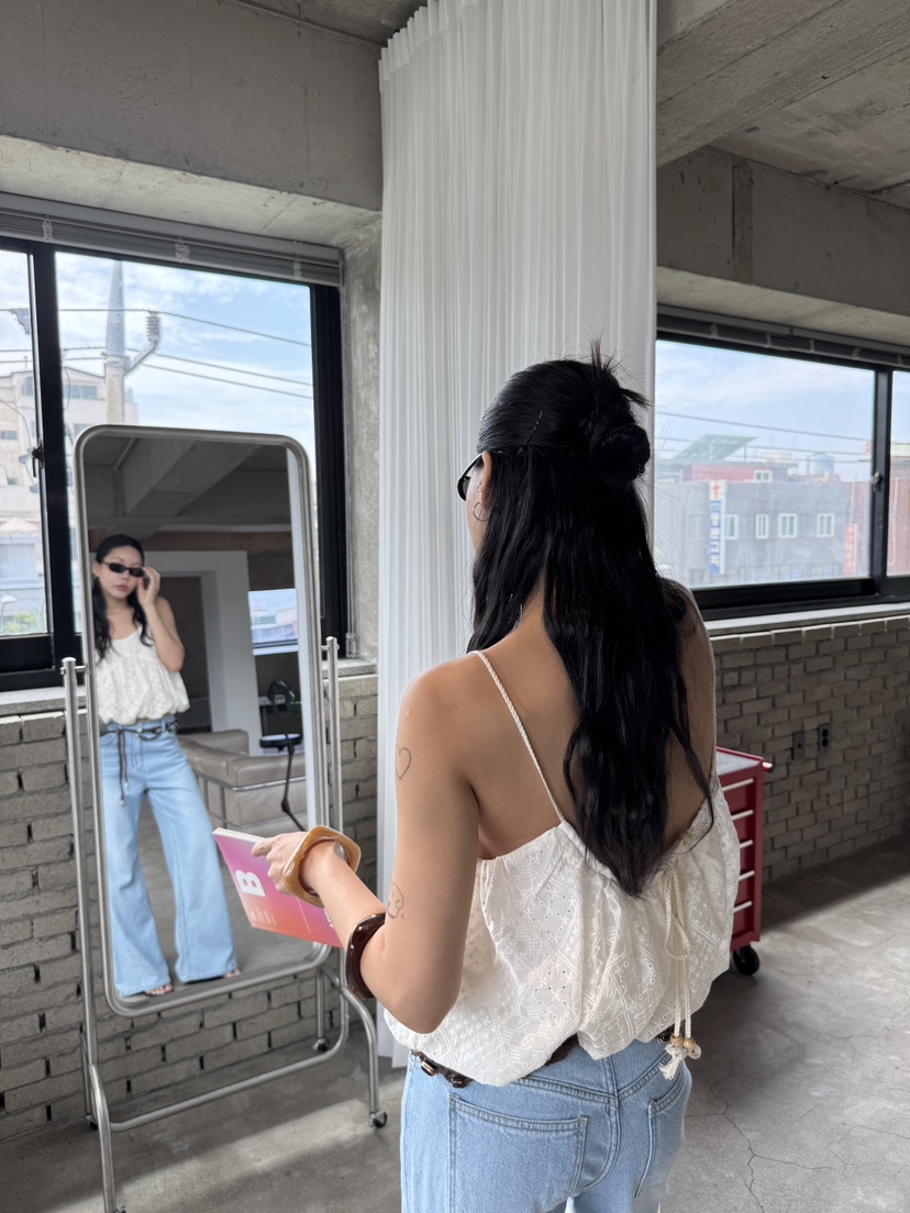 LIMLIMLIM韓國直郵實拍女裝新款職業26春夏熱賣吊帶背心刺繡LIM LIM LIM吊帶/背心