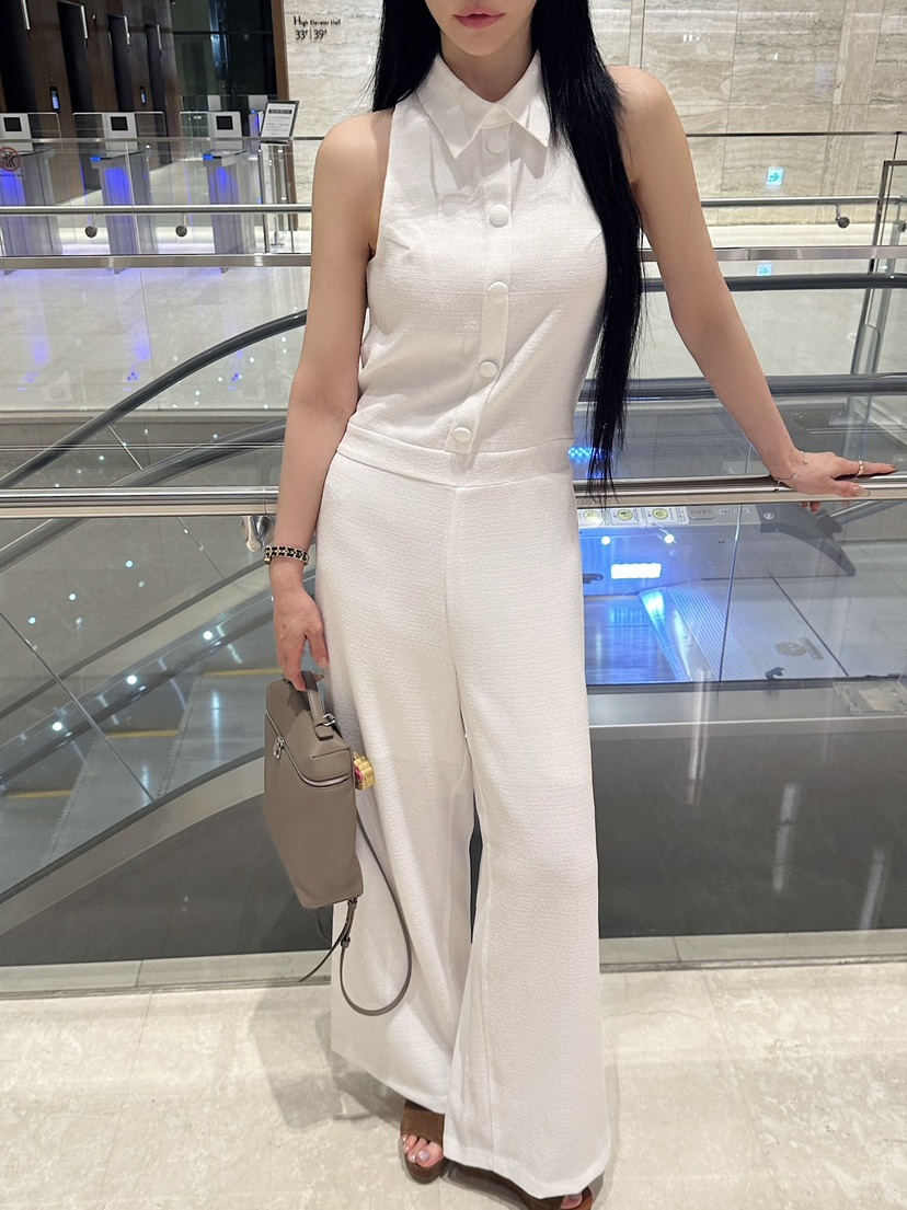 MARKE-P韓國東大門代購女裝新款推薦職業連體褲粗花呢露背MARKE-P連體褲圖色2