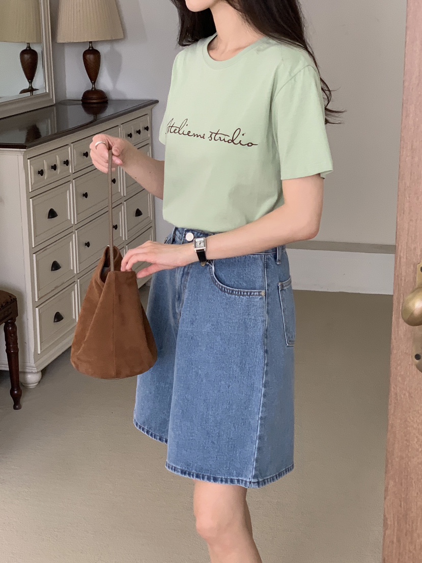 FORMSTUDIO/ATELIENNE韓國直郵實拍女裝新品26春夏T恤刺繡FORMSTUDIO/ATELIENNET恤