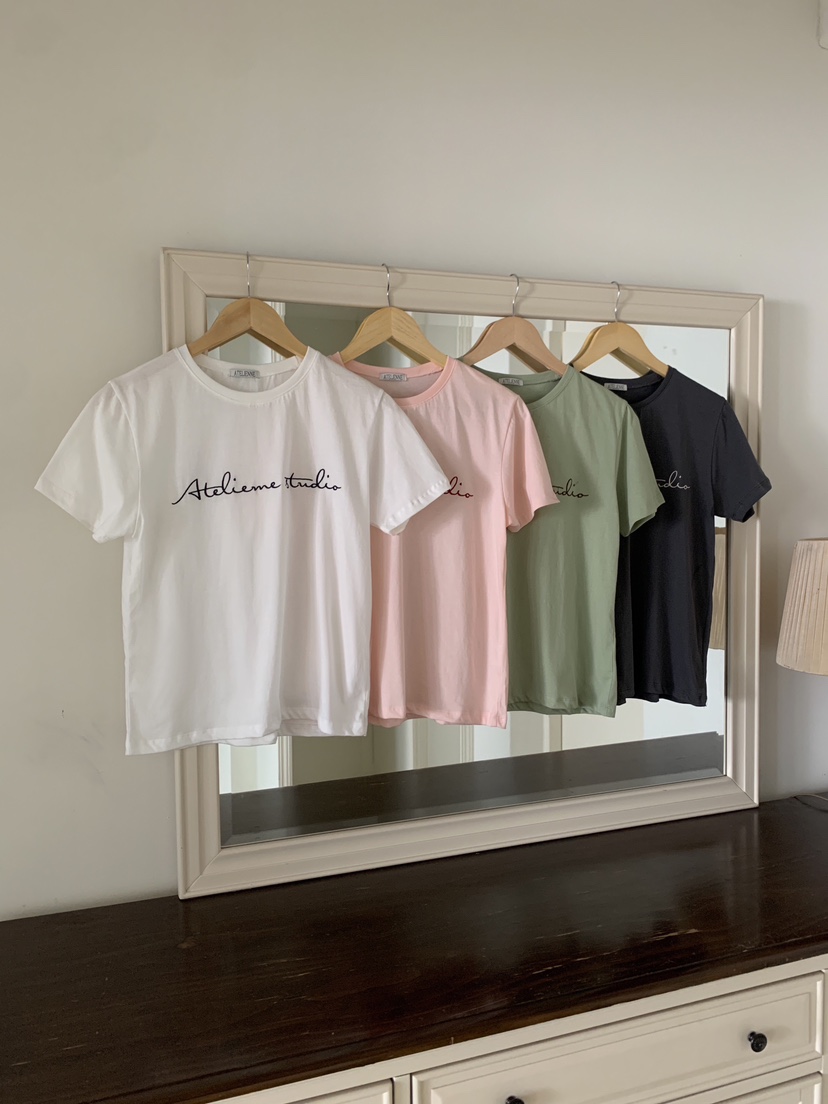 FORMSTUDIO/ATELIENNE韓國直郵實拍女裝新品26春夏T恤刺繡FORMSTUDIO/ATELIENNET恤