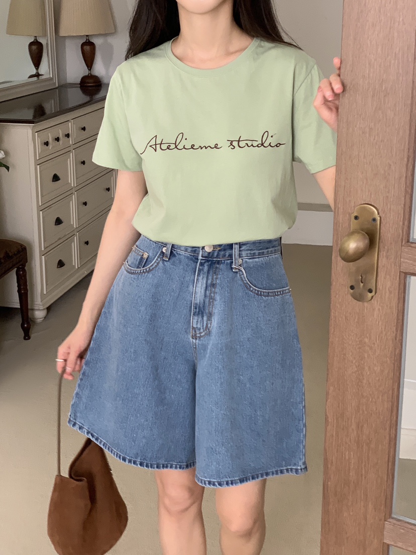 FORMSTUDIO/ATELIENNE韓國直郵實拍女裝新品26春夏T恤刺繡FORMSTUDIO/ATELIENNET恤
