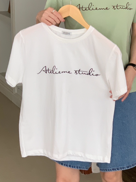 FORMSTUDIO/ATELIENNE韓國直郵實拍女裝新品26春夏T恤刺繡FORMSTUDIO/ATELIENNET恤圖色1