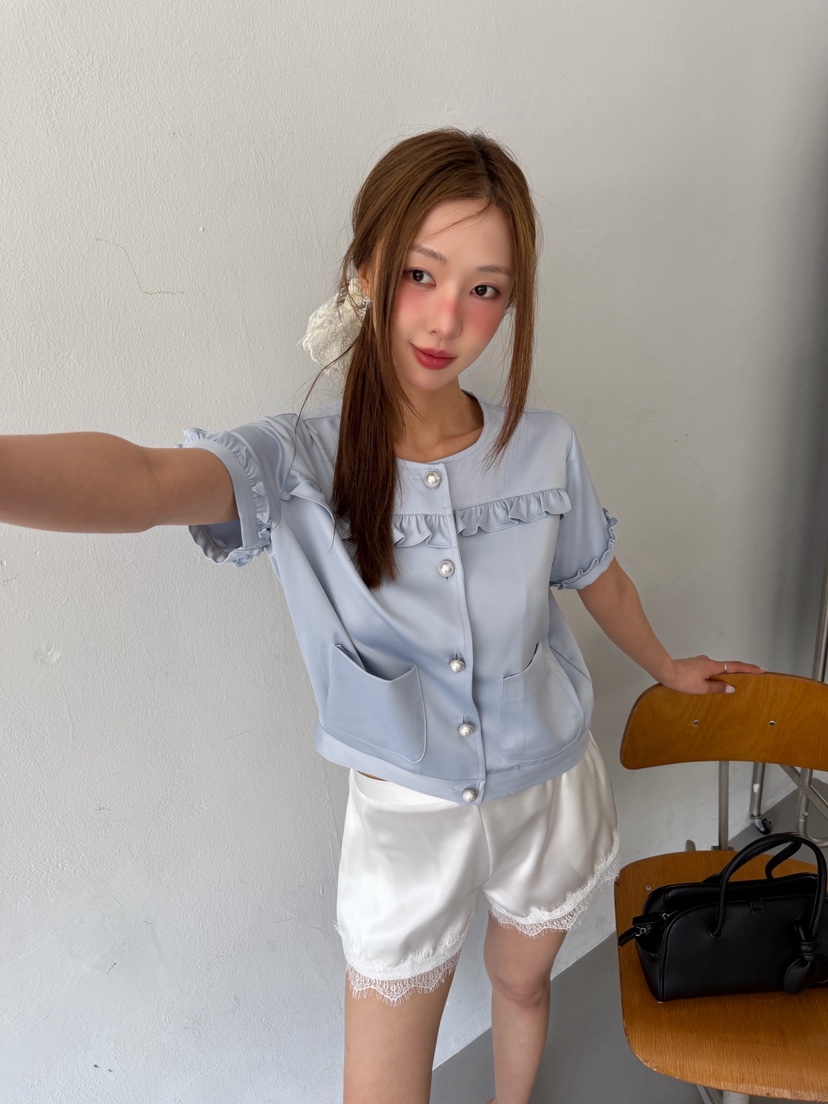 MARKE-P韓國直郵實拍女裝新品26春夏推薦人氣短褲蕾絲緞面MARKE-P短褲