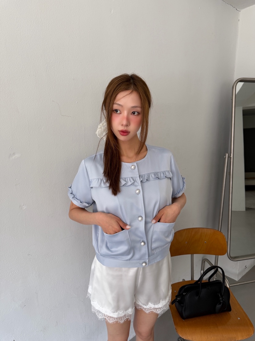 MARKE-P韓國直郵實拍女裝新品26春夏推薦人氣短褲蕾絲緞面MARKE-P短褲