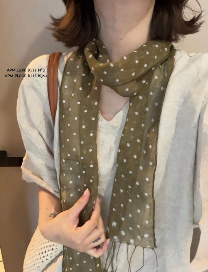 N3韓國直郵實拍女士新品推薦休閑時尚26春夏圍巾披肩亞麻N3圍巾/披肩