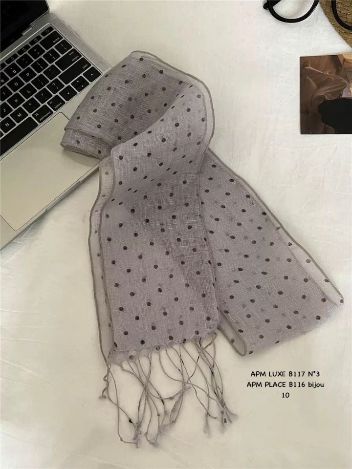 N3韓國直郵實拍女士新品推薦休閑時尚26春夏圍巾披肩亞麻N3圍巾/披肩圖色1