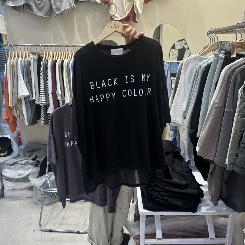 REPLAY韓國直郵女裝新款時尚熱賣推薦人氣26春夏休閑26夏季T恤REPLAYT恤圖色3黑色