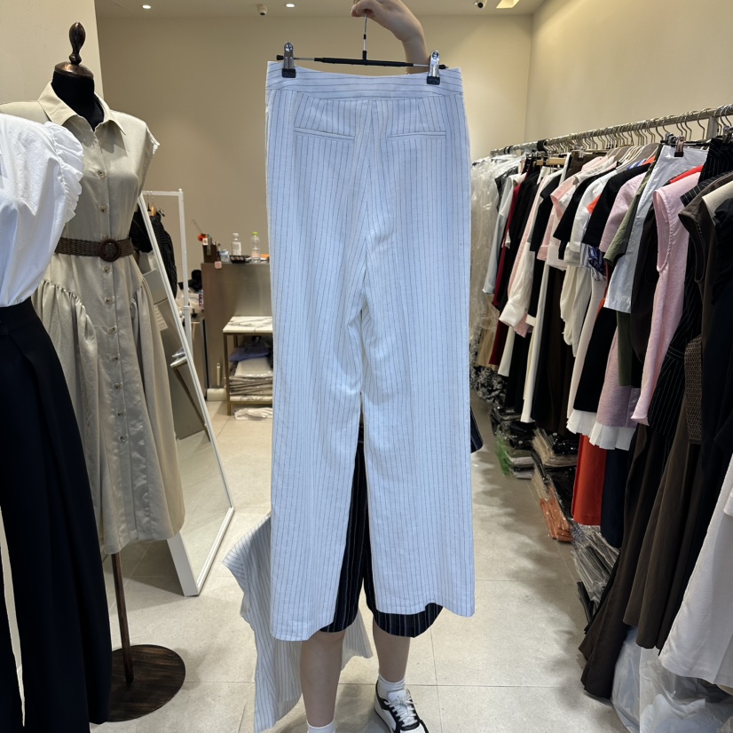 INNO韓國東大門直郵女士新品人氣熱賣休閑推薦休閑褲條紋INNO休閑褲