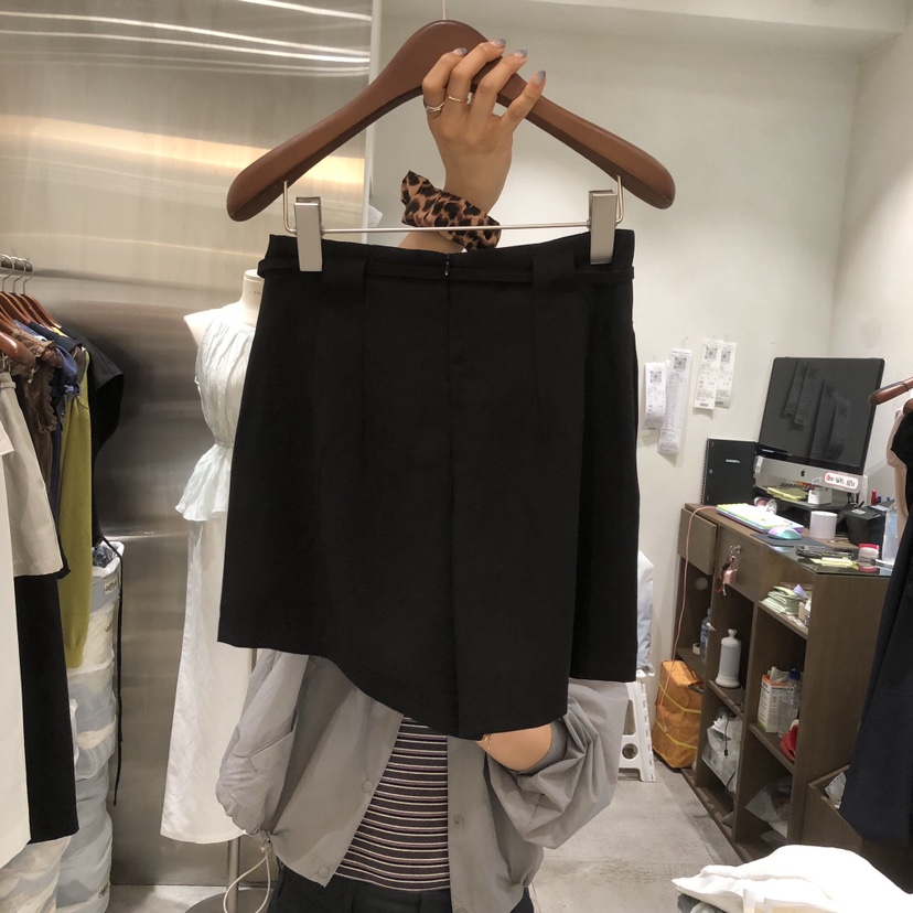 CHAE韓國直郵女裝新款26春夏職業時尚推薦熱賣短褲腰帶亞麻CHAE短褲