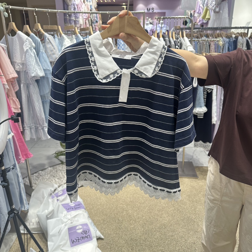 VIRUS韓國東大門直郵女裝新品26春夏推薦人氣職業休閑T恤VIRUST恤圖色2
