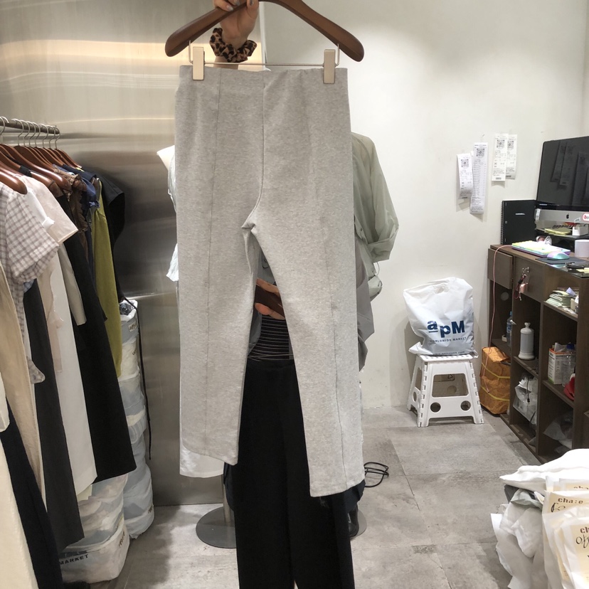 CHAE韓國直郵女裝新品職業推薦熱賣打底褲鯊魚褲七分褲褶裥CHAE打底褲/鯊魚褲