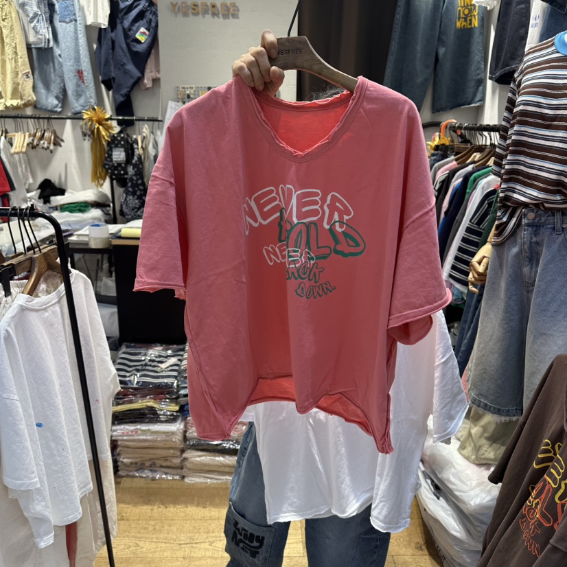 YESFREE韓國直郵女士新品休閑人氣26春夏熱賣職業時尚T恤YESFREET恤圖色2
