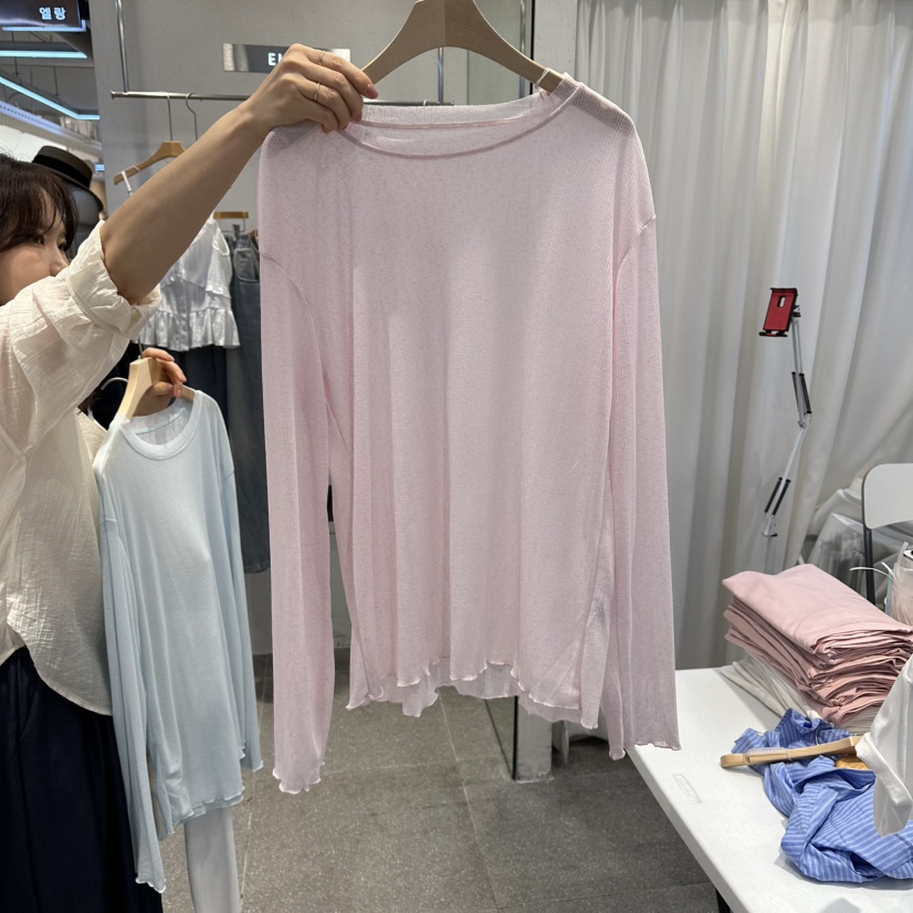 ELAN東大門實拍韓國女裝新品職業26春夏26夏季推薦長袖T恤ELAN長袖T恤圖色2