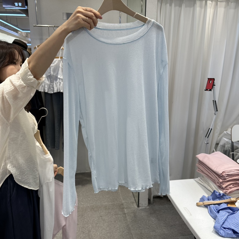ELAN東大門實拍韓國女裝新品職業26春夏26夏季推薦長袖T恤ELAN長袖T恤圖色3
