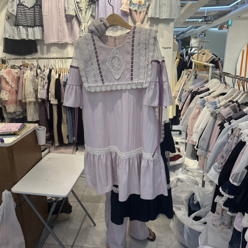PAPA韓國東大門直郵女裝新品人氣26春夏職業推薦休閑連衣裙Papaine/HALMADE連衣裙圖色2