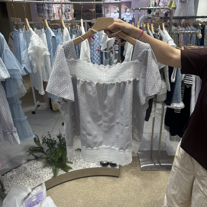 VIRUS韓國東大門直郵女裝新品26春夏休閑推薦時尚襯衫蕾絲衫VIRUS襯衫/蕾絲衫