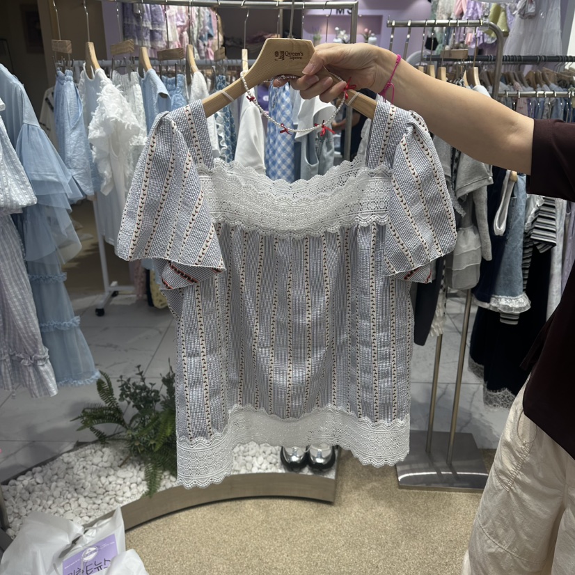 VIRUS韓國東大門直郵女裝新品26春夏休閑推薦時尚襯衫蕾絲衫VIRUS襯衫/蕾絲衫圖色2