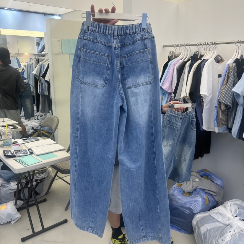 NON CLIP韓國直郵女裝新品26夏季時尚職業熱賣牛仔褲口袋NON CLIP牛仔褲