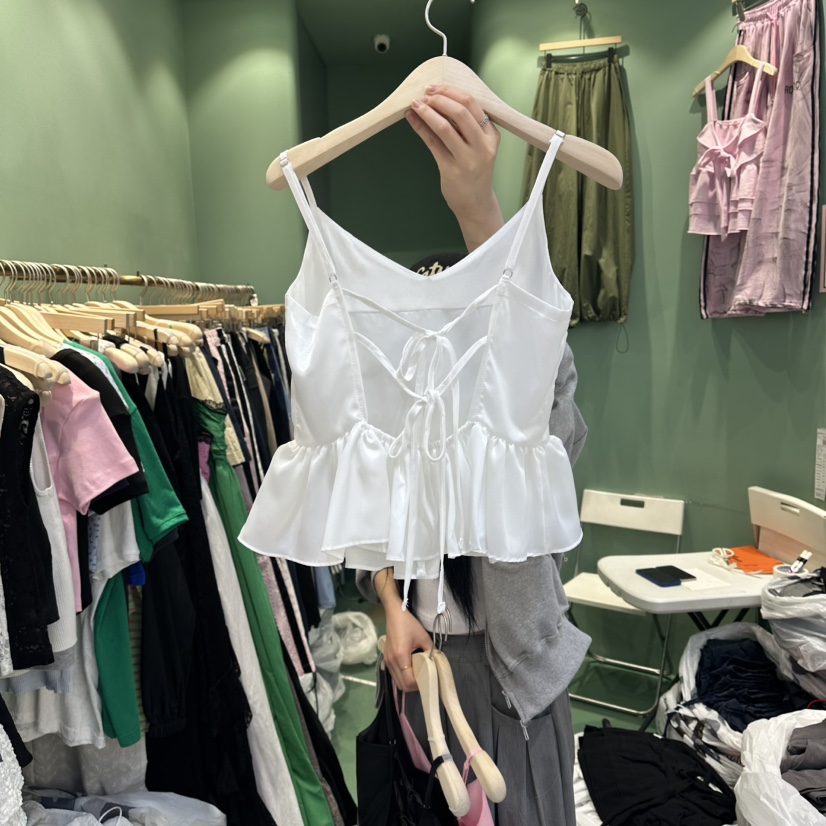 ROMANTIC NEWYORK東大門實拍韓國女裝新款休閑吊帶背心緞ROMANTIC NEWYORK吊帶/背心