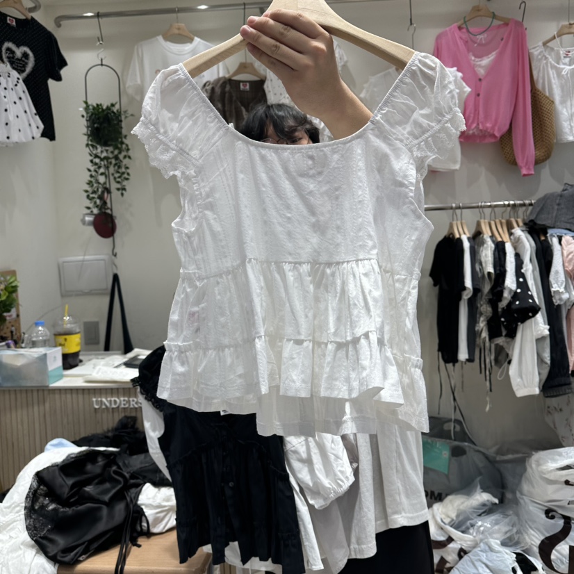 UNDERSTAR_VINTAGE韓國直郵女裝新品推薦熱賣休閑襯衫蕾絲衫UNDERSTAR_VINTAGE襯衫/蕾絲衫
