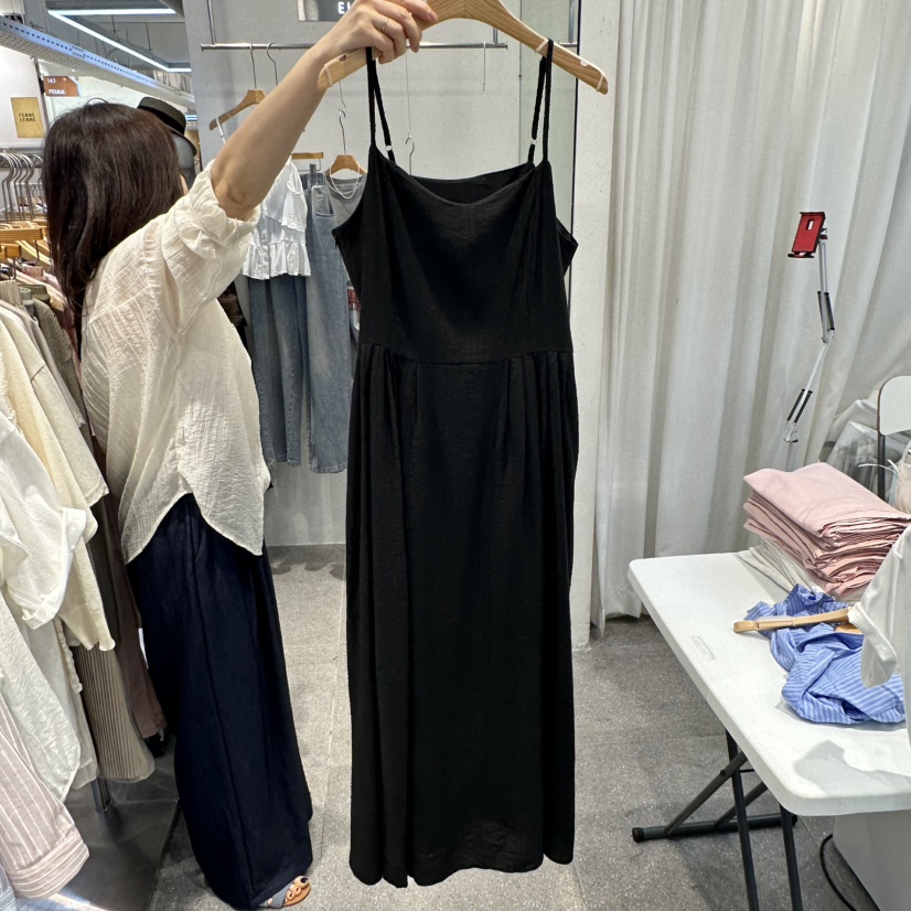 ELAN韓國直郵女士新款26春夏職業熱賣人氣26夏季連衣裙喇叭ELAN連衣裙圖色2