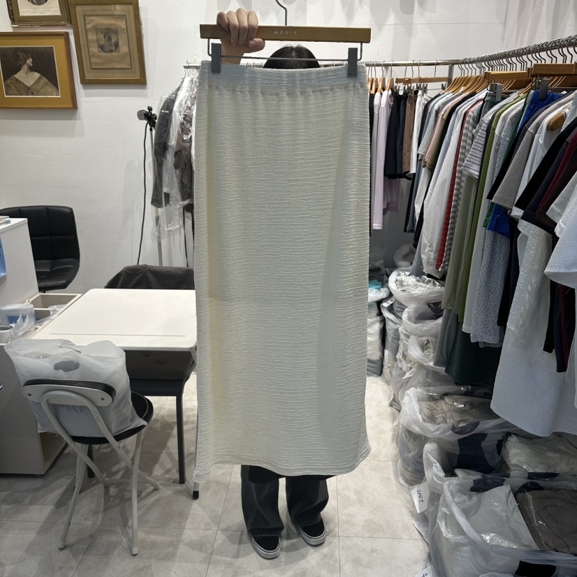 MODS-Q韓國東大門代購女士新品26夏季長裙亞麻針織針織裙MODS-Q長裙圖色1