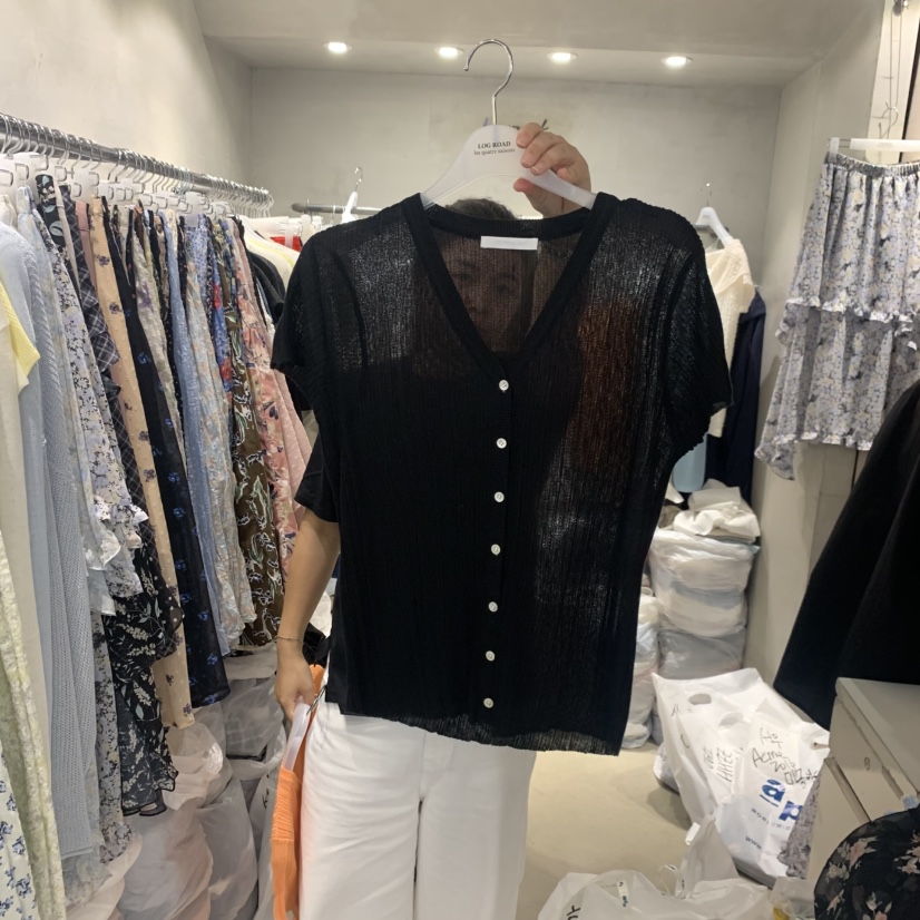 LOGROAD韓國直郵女裝新品時尚26夏季26春夏熱賣職業開衫褶裥LOG ROAD開衫圖色4