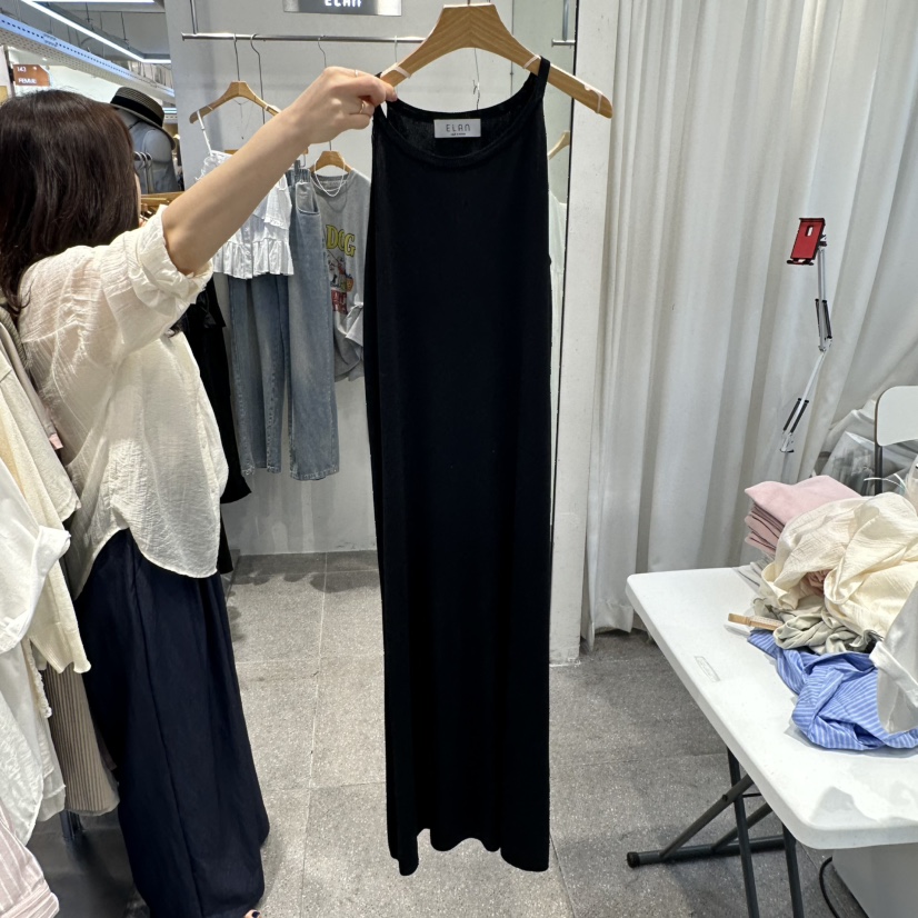 ELAN韓國東大門代購女裝新款職業人氣推薦熱賣休閑連衣裙ELAN連衣裙圖色2黑色