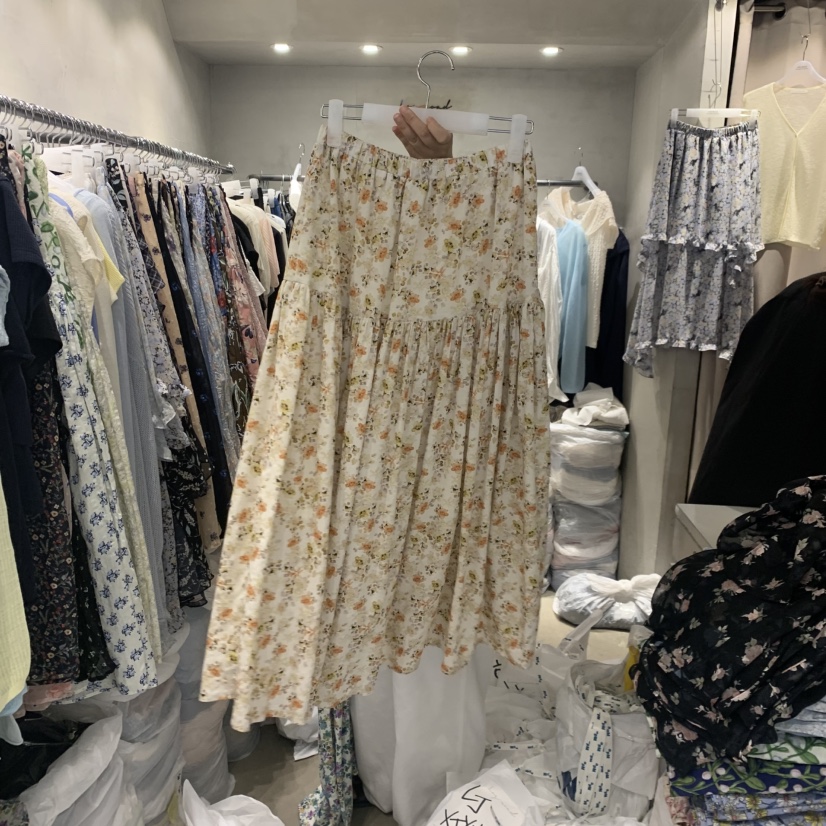 LOGROAD韓國直郵女裝新品人氣26春夏休閑職業熱賣26夏季長裙LOG ROAD長裙