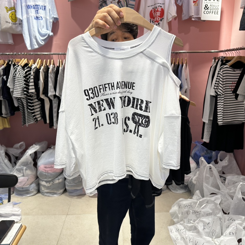 K STORY韓國東大門直郵女裝新品推薦26夏季熱賣休閑人氣T恤K STORYT恤圖色1