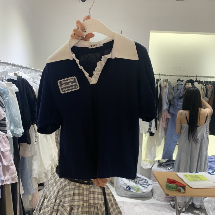 TYCHE韓國直郵女裝新款休閑26夏季熱賣推薦職業人氣26春夏T恤TYCHET恤圖色2