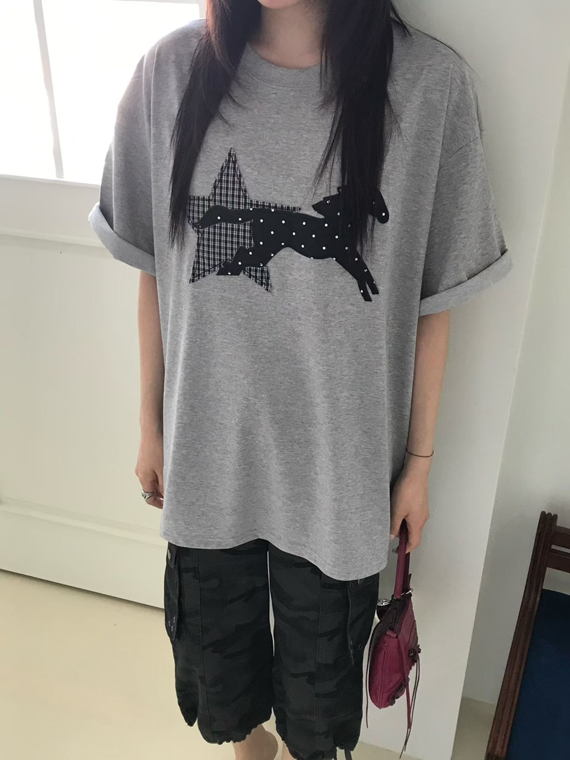 SENNE韓國直郵實拍女裝新品時尚休閑職業26夏季T恤男女同款SENNET恤